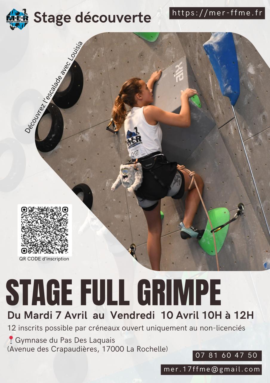 Semaine Full Grimpe Pâques 2026